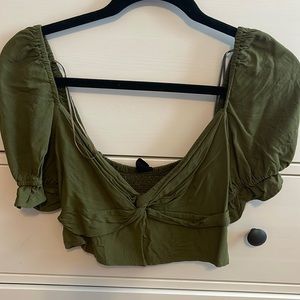 Green Urban Outfitters crop top